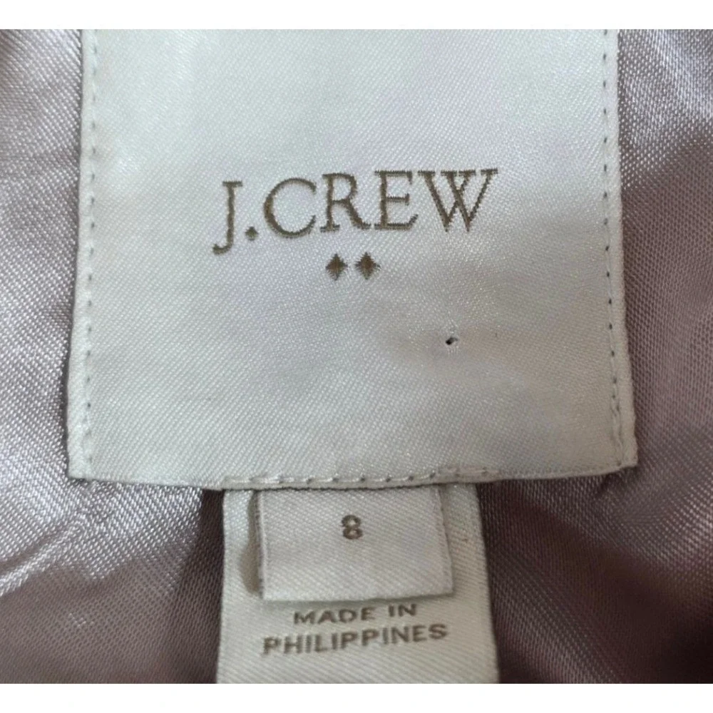J. Crew Womens 8 Beige Peach Vail Faux‎ Fur Tan Wool Blend Hooded Pea Coat - Picture 9 of 10